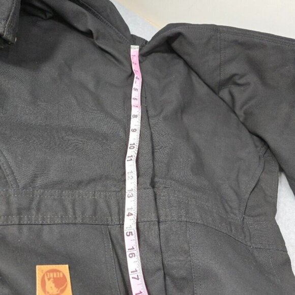 Berne Insulated Overalls Medium Short 40-42 Black Bib Canvas Workwear - Picture 14 of 16